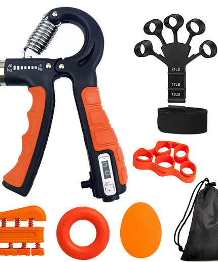 5-60Kg Adjustable Hand Grip Strengthener Hand Grip Trainer with Counter Wrist Forearm and Hand Exerciser for Muscle Building