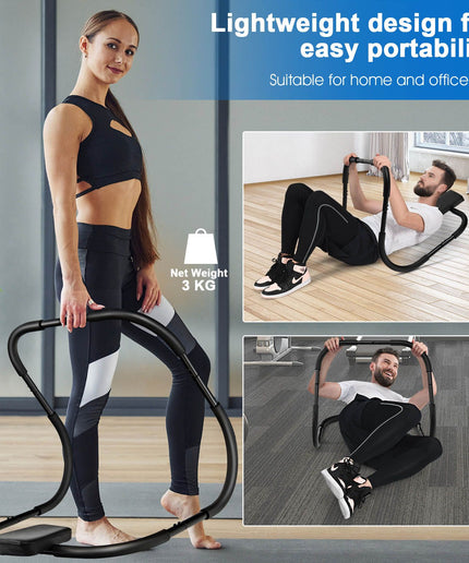 AB Abdominal Cruncher with Padded Headrest and Foam Handle