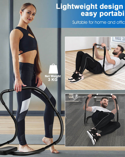 AB Abdominal Cruncher with Padded Headrest and Foam Handle