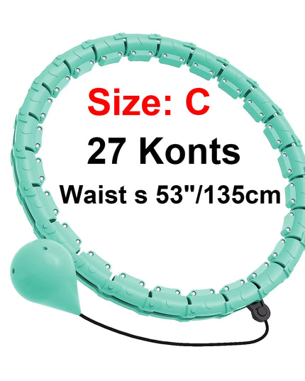 21/24/27/30 Knots Weighted Hula Circle – Adjustable Smart Fitness Hoop
