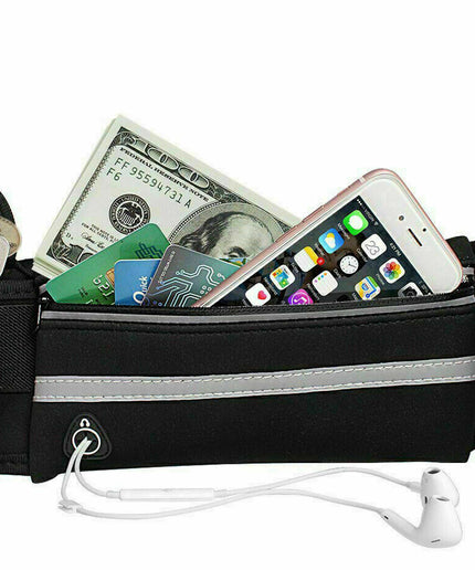 Zipped Sports Running Jogging Waist Travel Bum Bag Phone Keys Mobile Money Belt