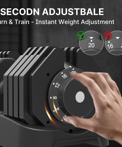 EnterSports Adjustable Dumbbell Set – 10kg, 20kg & 40kg Options
