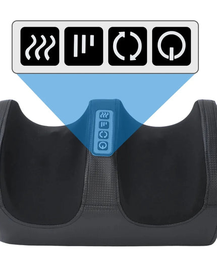 Electric Foot Massager Shiatsu Kneading Deep Tissue Relax Heated Roller Calf Pain Relief Fatigue Muscles Vibrator Machine Health