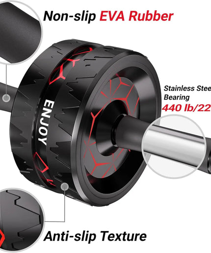 Ab Roller Wheel, Abs Workout Equipment for Abdominal & Core Strength Training, Home Gym Exercise Wheels for Men Women