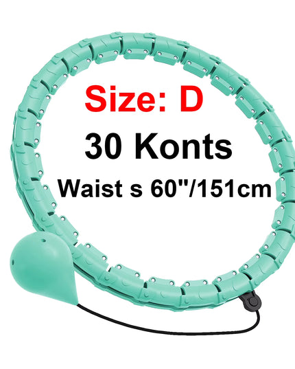 21/24/27/30 Knots Weighted Hula Circle – Adjustable Smart Fitness Hoop