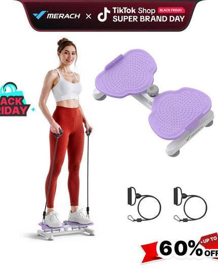 🌟 MERACH Waist Twister Machine – Twist Board Ab Trainer with Resistance Bands for Women | Home Gym Core & Cardio Workout (USA Shipping Only)