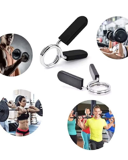 2PCS 25Mm Barbell Bar Clamp Spring Collar Clips Gym Weight Dumbbell Lock Lift