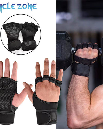 Weightlifting Training Gloves Fitness Sports Body Building Gym Hand Wrist Palm Protector Gloves MTB Cycling Gloves for Men Women
