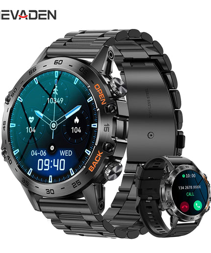MEVADEN Steel 1.39 Inch Men Luxury Smart Watch Bluetooth Call Sport Fitness Tracker Health Monitor Smartwatch for Male MD52