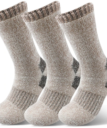 3 Pairs Men’s Thick Thermal Mid-Calf Winter Socks