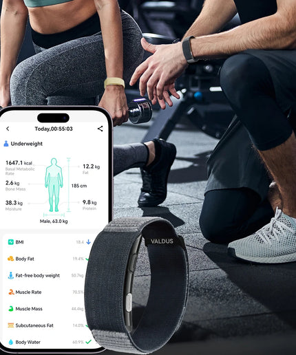 VALDUS VITRO Screen-Free Smart Fitness Bracelet – ECG, Wellness Tracking & SOS Alerts