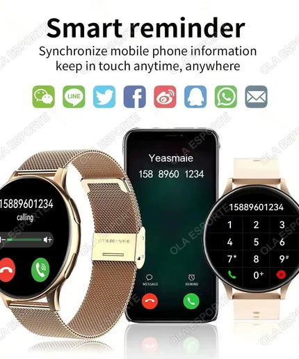 1.32" Smartwatch with Bluetooth Calling, Full Touch Screen, Fitness and Sleep Tracking, Android/iOS, Bluetooth 5.0