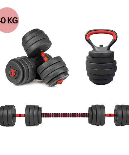 15/20/30/40 Kg Dumbbell Barbell Weight Set Pair Hand Weights Gym Fitness Workout