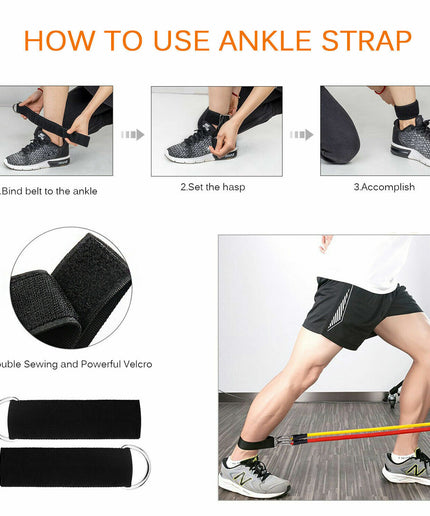 11PCS Set Resistance Bands Workout Exercise Crossfit Fitness Yoga Training Tubes