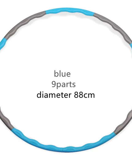 Detachable Pilates Fitness Hoop – Adjustable 7/8/9 Tube Massage Hula Hoop