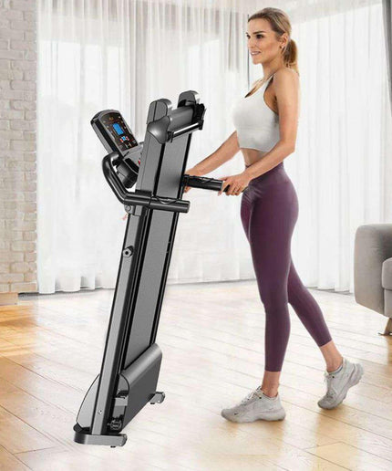 Running Treadmill Foldable Home Walking Electric Machine 9% Incline Gym Office