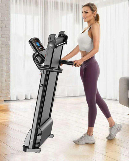 Running Treadmill Foldable Home Walking Electric Machine 9% Incline Gym Office