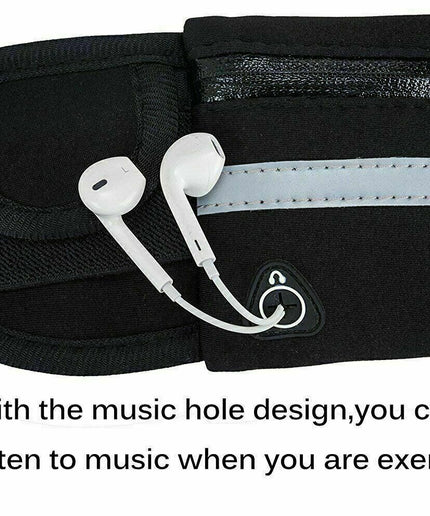 Zipped Sports Running Jogging Waist Travel Bum Bag Phone Keys Mobile Money Belt