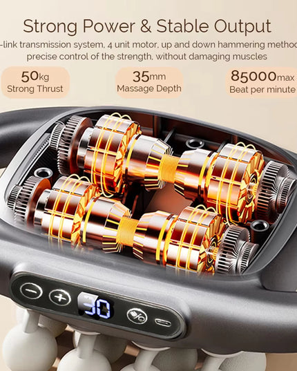 Massager Gun Set Deep Tissue Body Fitness Muscle Electric Relax Massager for Back Shoulders Legs Foot 16 Heads