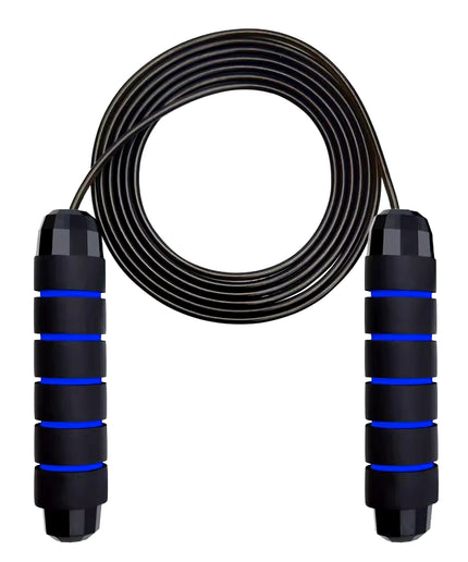 Adjustable Speed Jump Rope with Ball Bearings, PVC-Coated Steel Cable and Foam Handles