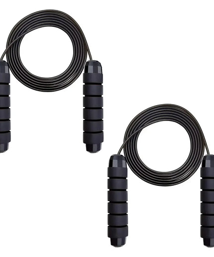 Adjustable Speed Jump Rope with Ball Bearings, PVC-Coated Steel Cable and Foam Handles