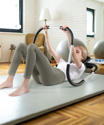 AB Abdominal Cruncher with Padded Headrest and Foam Handle