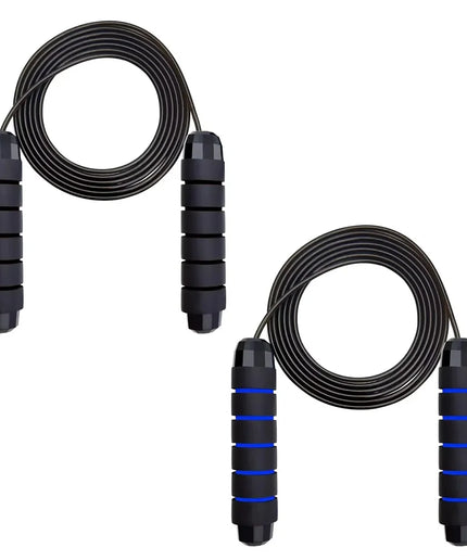 Adjustable Speed Jump Rope with Ball Bearings, PVC-Coated Steel Cable and Foam Handles