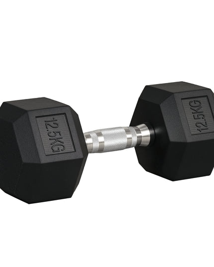 Single Rubber Hex Dumbbell Encased Ergo Weights Home Exercise Gym Fitness