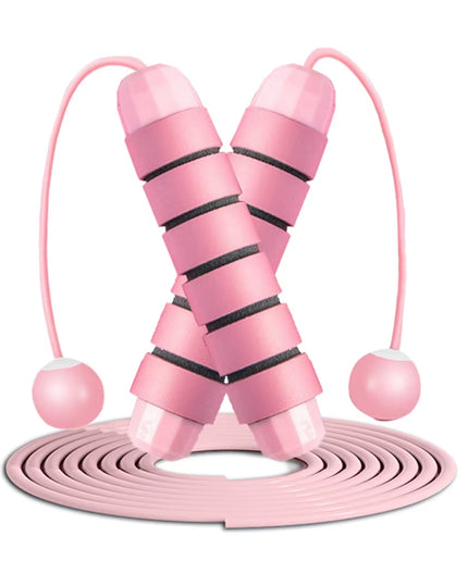 Adjustable Speed Jump Rope with Ball Bearings, PVC-Coated Steel Cable and Foam Handles
