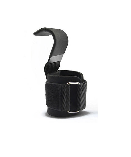 Weight Lifting Hooks – Wrist Support Straps with Steel Hooks (1 Pair)