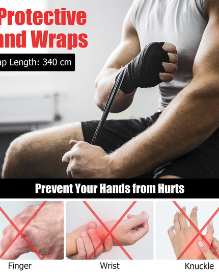 4-In-1 Hanging Boxing Bag Set with 12OZ Boxing Gloves