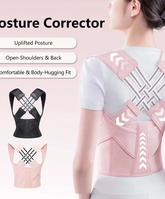 Posture Corrector | Adjustable Back Support Belt for Abdominal Waist Correction, Spine Alignment Waist Trainer Unisex
