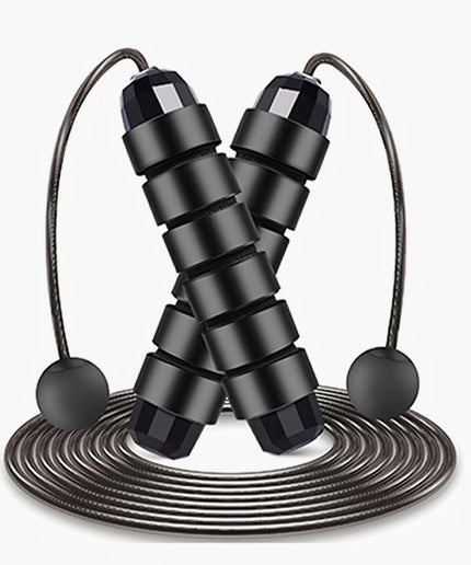 Adjustable Speed Jump Rope with Ball Bearings, PVC-Coated Steel Cable and Foam Handles