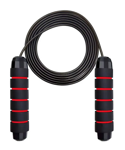 Adjustable Speed Jump Rope with Ball Bearings, PVC-Coated Steel Cable and Foam Handles