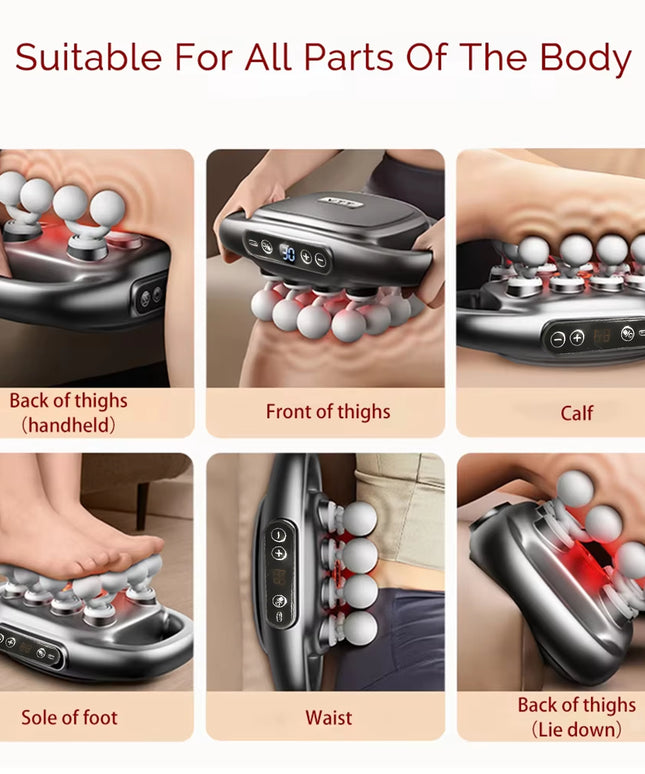 Massager Gun Set Deep Tissue Body Fitness Muscle Electric Relax Massager for Back Shoulders Legs Foot 16 Heads
