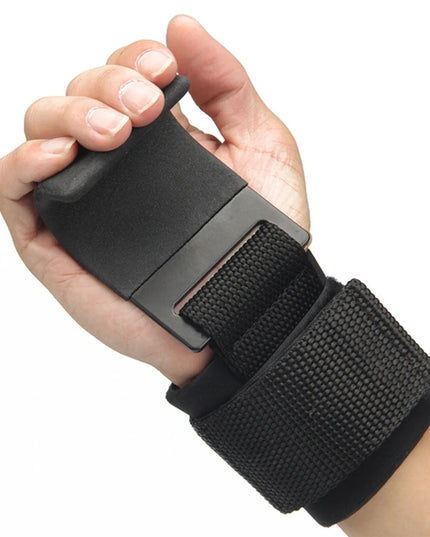 Weight Lifting Hooks – Wrist Support Straps with Steel Hooks (1 Pair)