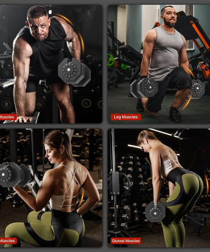 EnterSports Adjustable Dumbbell Set – 10kg, 20kg & 40kg Options