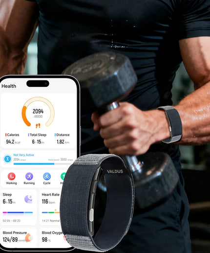 VALDUS VITRO Screen-Free Smart Fitness Bracelet – ECG, Wellness Tracking & SOS Alerts