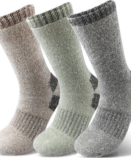 3 Pairs Men’s Thick Thermal Mid-Calf Winter Socks
