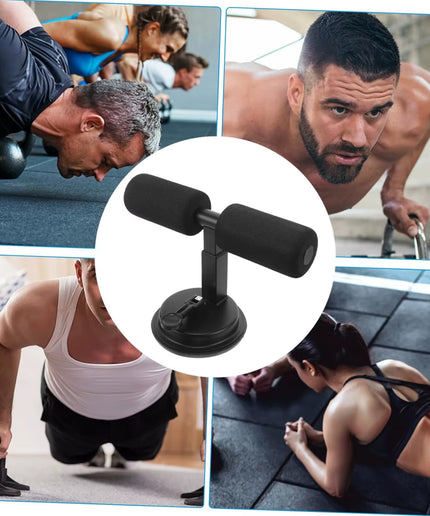 Suction Cup Sit-Up Assist Device, Abdominal Workout Trainer for Home Gym, Portable Abs Exercise Equipment with Non-Slip Base, Pe