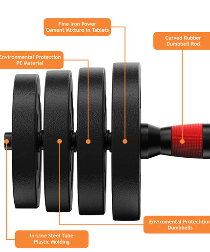 15/20/30/40 Kg Dumbbell Barbell Weight Set Pair Hand Weights Gym Fitness Workout