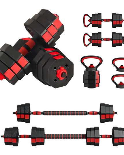 Premium Adjustable Dumbbell and Barbell Set, 20kg/30kg/40kg, Connector Bar Included