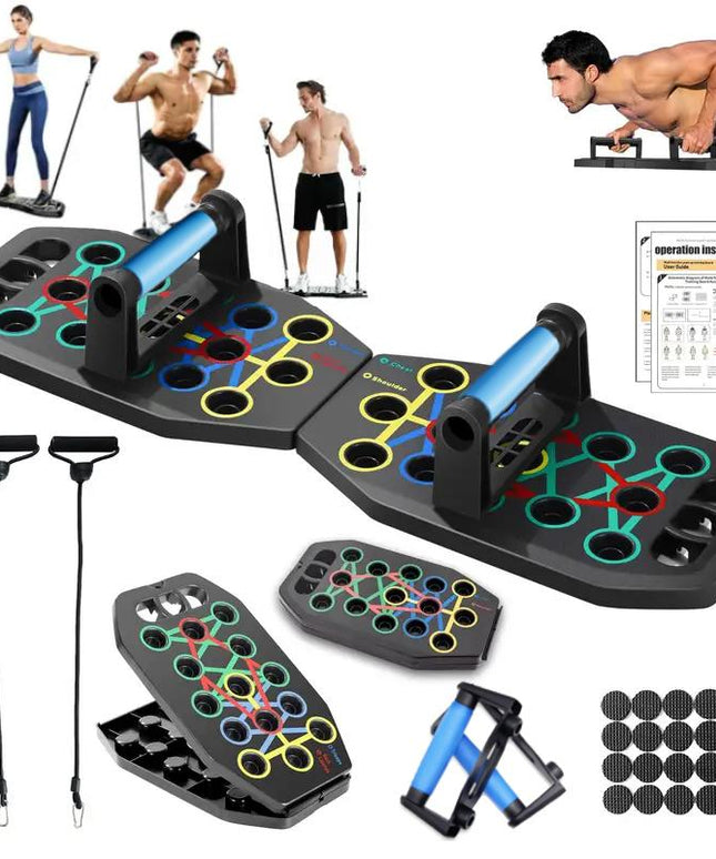 Multifunctional Foldable Push up Trainer Board - Enhance Chest Muscle Strength, Boost Home & Gym Workout Efficiency, Ergonomic Design for Comfortable Exercise, for Home and Gym Workouts