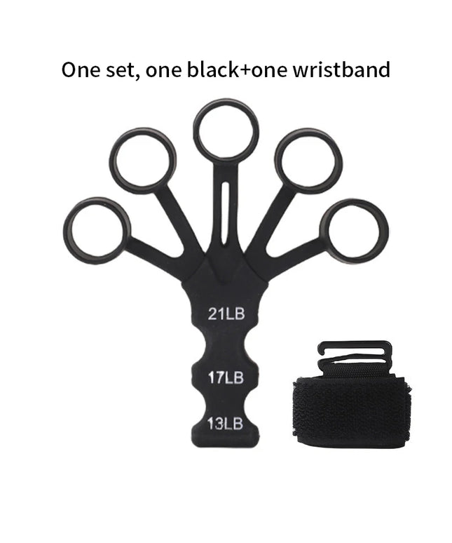Silicone Finger Exerciser – Hand Grip Strengthener with 6 Resistance Levels
