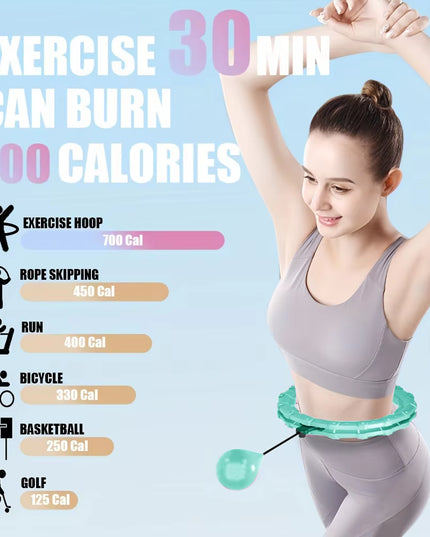 21/24/27/30 Knots Weighted Hula Circle – Adjustable Smart Fitness Hoop