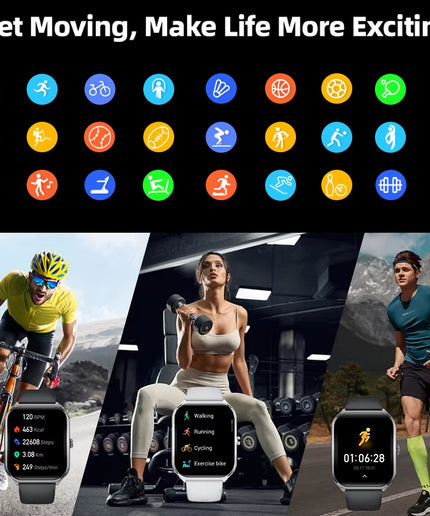 Ultra Thin 1.96" AMOLED Smartwatch for Men & Women – BT Call & Always-On Display