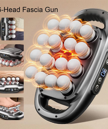 Massager Gun Set Deep Tissue Body Fitness Muscle Electric Relax Massager for Back Shoulders Legs Foot 16 Heads