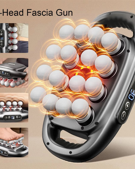 Massager Gun Set Deep Tissue Body Fitness Muscle Electric Relax Massager for Back Shoulders Legs Foot 16 Heads