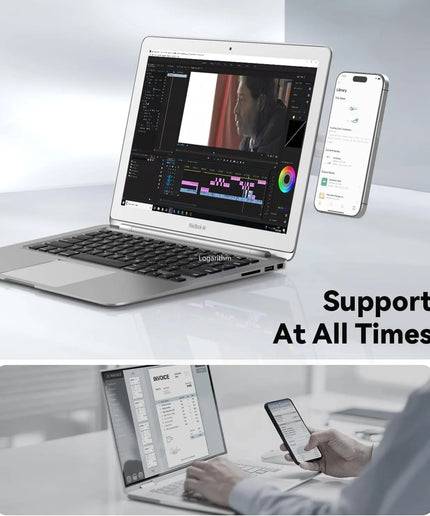 Slim Magnetic Laptop & Monitor Phone Holder – Foldable Side Mount