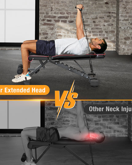 300KG Foldable Dumbbell Bench Weight Training Fitness Gym 10 Level Adjustable UK